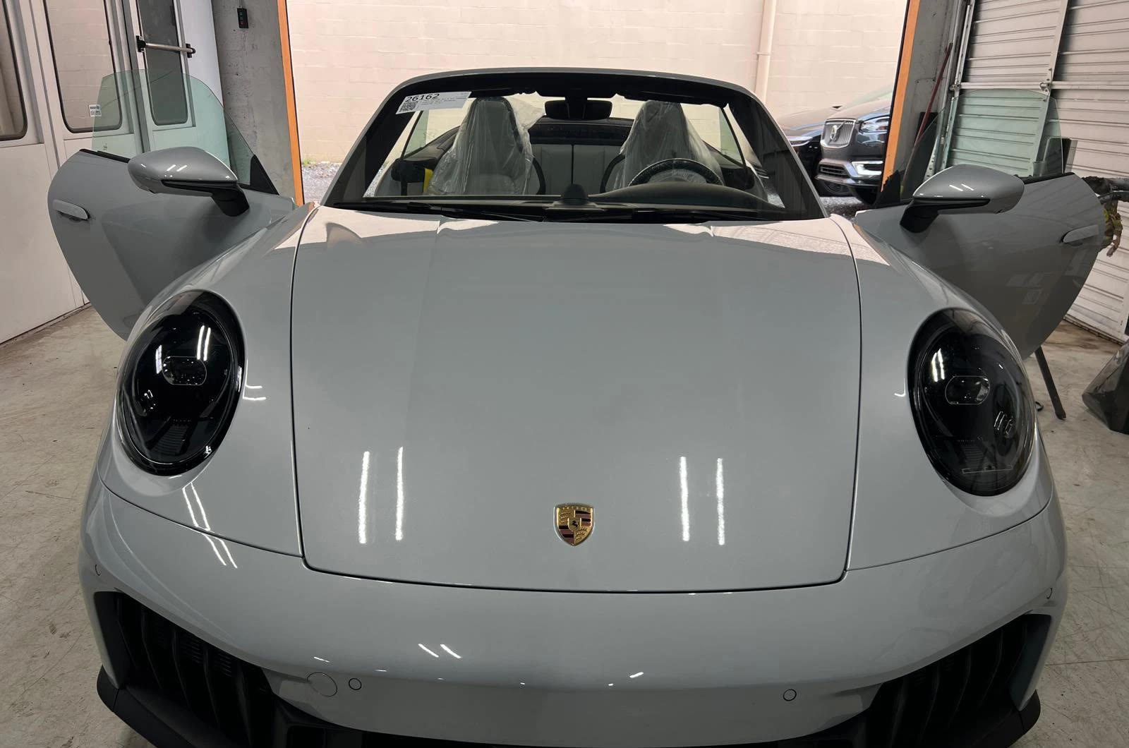 Before: the same Porsche 911 Cabriolet with clear, untinted glass
